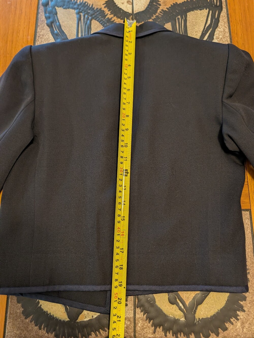 Vintage Saint Laurent Rive Gauche Blazer YSL Cropped Jacket Luxury Outerwear Vtg - Picture 8 of 9